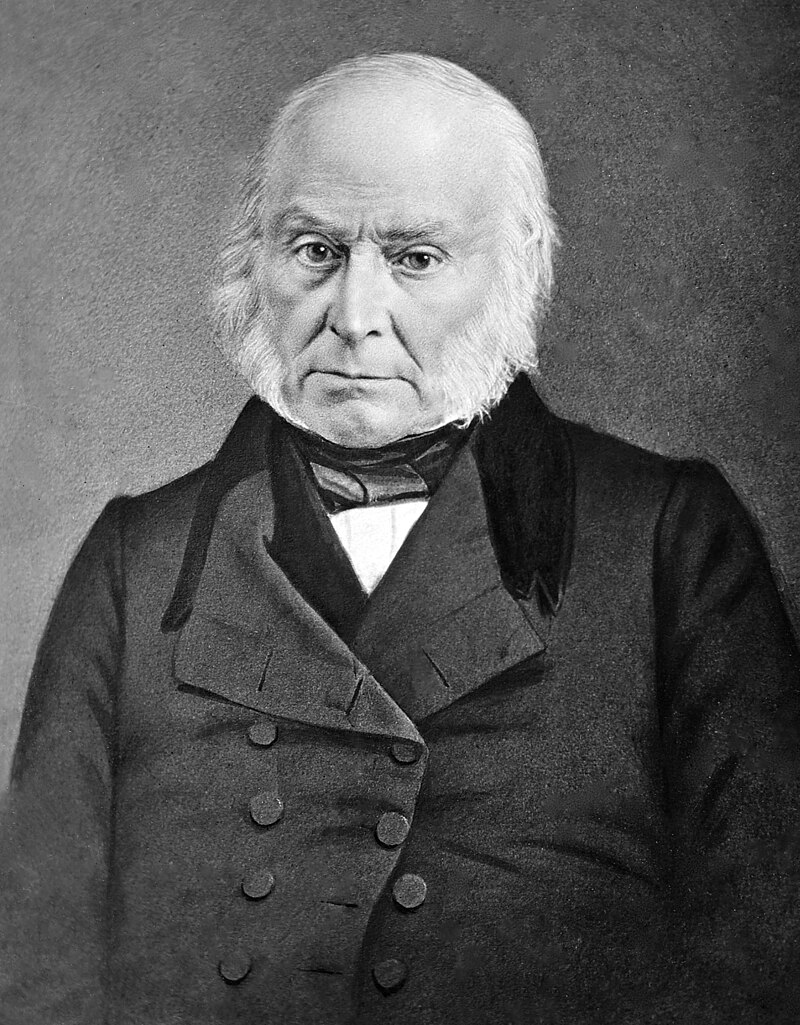 John Quincy Adams (July 11, 1767 – February 23, 1848) was an American statesman, politician, diplomat, lawyer, and diarist who served as the sixth president of the United States, from 1825 to 1829. He previously served as the eighth United States secretary of state from 1817 to 1825. During his long diplomatic and political career, Adams served as an ambassador and also as a member of the United States Congress representing Massachusetts in both chambers. He was the eldest son of John Adams, who served as the second president of the United States from 1797 to 1801, and First Lady Abigail Adams. Initially a Federalist like his father, he won election to the presidency as a member of the Democratic-Republican Party, and later, in the mid-1830s, became affiliated with the Whig Party.